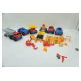 American Plastic Toys Build & Play Colossal Construction Zone Vehicle Play set with Vehicles & Accessories
