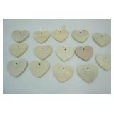 4" decorative wooden hearts