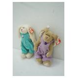 TY Stuffed Bunnies. The Attic Treasures Collection-Ive & Iris