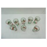 8ct Vintage Anchor Hocking Watermelon Jelly Jar Drinking Glasses