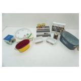 Royal Nordic Treasures Rose Pie Plate, Color Changing Clock, Non-Skid Storage Shelf and More