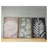 LOT OF 3 Framed Canvas Wall Art 36"x24" (Damaged)