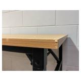 Need Folding Desk, 54 inch Large Computer Desk for Home Office, No Install Needed Study Student Writing Table Desk Workstation, Teak Black