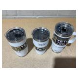 LOT OF 3 Assorted YETI White Tumblers