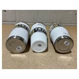 LOT OF 3 Assorted YETI White Tumblers