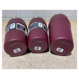 LOT OF 3 Assorted YETI Maroon Tumblers