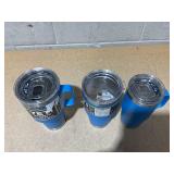 LOT OF 3 Assorted YETI Blue Tumblers