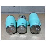 LOT OF 3 Assorted YETI Blue Tumblers
