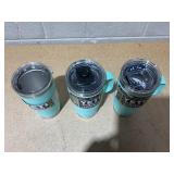 LOT OF 3 Assorted YETI Blue Tumblers