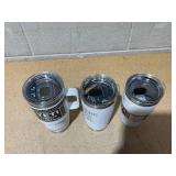 LOT OF 3 Assorted YETI White Tumblers