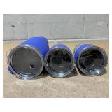 LOT OF 3 Assorted YETI Blue Tumblers