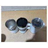 LOT OF 3 Assorted YETI White Tumblers