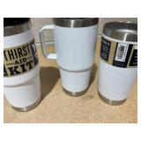 LOT OF 3 Assorted YETI White Tumblers