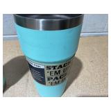 LOT OF 3 Assorted YETI Blue Tumblers