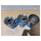 LOT OF 3 Assorted YETI Blue Tumblers