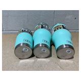 LOT OF 3 Assorted YETI Blue Tumblers