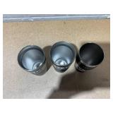 LOT OF 3 Assorted YETI Black Tumblers
