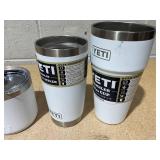 LOT OF 3 Assorted YETI White Tumblers