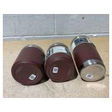 LOT OF 3 Assorted YETI Brown Tumblers