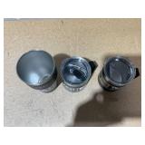 LOT OF 3 Assorted YETI Black Tumblers