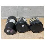LOT OF 3 Assorted YETI Black Tumblers