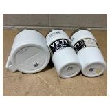 LOT OF 3 Assorted YETI White Tumblers