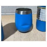 LOT OF 3 Assorted YETI Blue Tumblers