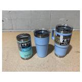 LOT OF 3 Assorted YETI  Tumblers