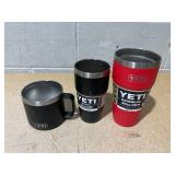 LOT OF 3 Assorted YETI  Tumblers
