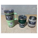 LOT OF 3 Assorted YETI  Tumblers