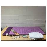 PHYMAT Far Infrared Amethyst Heating Pad (70"x31")- 5 Color Natural Crystal Heating Mat - Amethyst Full Body Infrared Mat - Bio Amethyst Mat with Auto Shut Off - Overheat Protection,Smart Control