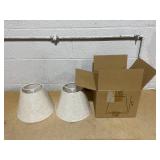 GO&SO 2 Pcs Small Mini Lamp Shades for Table Lamps and Nightstand,5"×9"×6.4" (Spider) Oatmeal Beige Shade Replacement Lamparas Para Cuarto,Suitable for Clip Lamp Holder(Clip Adapter Not Included)
