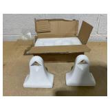 White Ceramic Towel Bar Bathroom Accessories (Bar Is Not Included)