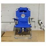 Salt Life 4-Position High Seat Backpack Aluminum Reclining Chair Blue