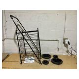 Whitmor Utility Shopping Cart - Durable Folding Design for Easy Storage