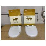 LOT OF 2 Golden Came Toilet Seats