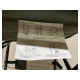 Tall Directors Chair 30" Seat Height, Bar Height Folding Chair with Side Table