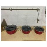 LOT OF 3 Assorted Curtis Stone Cook Pots