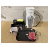 BUNDLE OF 3 Good Housekeeping Kitchen Cleaning Caddy, 10in Square Slide Out Griddle Pan w/Handle Covers, Kitchen HQ Electric Iced Coffee Maker with Tumbler