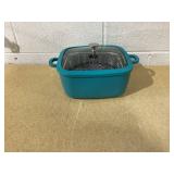 Curtis Stone 5.3-Quart Dura-Pan+ Square Chef Sauté Pan - Blue