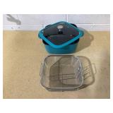 Curtis Stone 5.3-Quart Dura-Pan+ Square Chef Sauté Pan - Blue