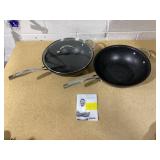 BUNDLE OF 2 Curtis Stone Dura-Pan+ 11" Wok (1 With Lid 1 Without Lid)