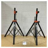 LOT OF 2 NBVOICE Speaker Stands Tripod Pair for Large Speakers - Adjustable Height 4 to 6.8-Foot, 2-Pack Tripod with Iron Fasteners, for Stage, Studio, & Travel