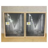 LOT OF 2 (FRAME IS BROWN)DOAI ART 16x20 Frames, Black 16x20 Picture Frames for Wall,Picture Frames 16 x 20 Scratch-proof Safe and Artistic Large Photo Frame Wall Art,Horizontal or Vertical