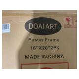 LOT OF 2 (FRAME IS BROWN)DOAI ART 16x20 Frames, Black 16x20 Picture Frames for Wall,Picture Frames 16 x 20 Scratch-proof Safe and Artistic Large Photo Frame Wall Art,Horizontal or Vertical