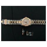 Michael Kors 38mm case Runway Pavé Rose Gold-Tone and Acetate Watch Clear Includes Attachments. (Needs Repairs, Minor Transit Damage)