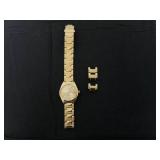 Timex Highview Quartz Gold Dial Ladies Watch TW2V26200 32 mm (Slightly Used, Attachments Included (See Pics) Needs Repairs)