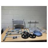 Rolling Shower Chair with Locking Wheels, 350 lbs Capacity