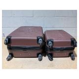 kensie Hillsboro Expandable Rolling Hardside Collection Set of 2 Upright dimensions- 25" L x 16.5" W x 11" H Carry-on dimensions- 19.5" L x 13.5" W x 5.9" H (Slightly Used)