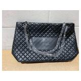 Badgley Mischka Diana Faux Leather Tote Weekender Travel Bag